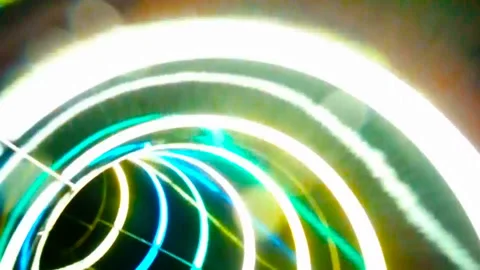 Personal view of man going down the waterslide Stock-Footage 91242660