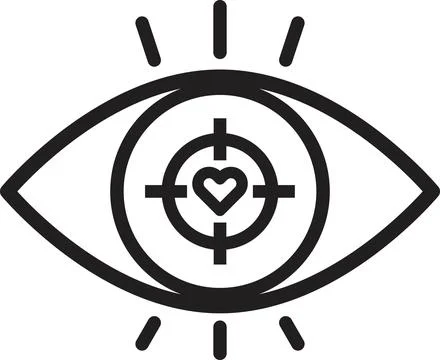 Personal vision statement icon vector 库存插图