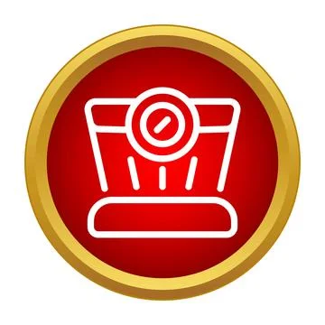 Personal weight scale icon measuring health progress Stock Illustration