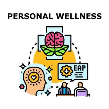 Personal wellness program for mental health support Stock Illustration