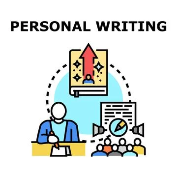 Personal writing process developing new creative content 스톡 일러스트
