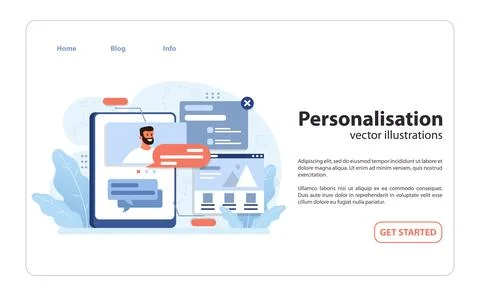 Personalisation concept. Flat vector illustration Stockillustratie