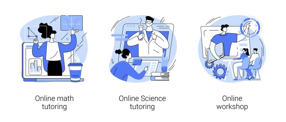 Personalised learning abstract concept vector illustrations. Stock Illustration