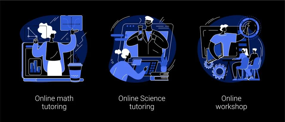 Personalised learning abstract concept vector illustrations. Stock Illustration
