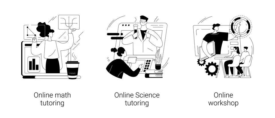 Personalised learning abstract concept vector illustrations. Stock Illustration