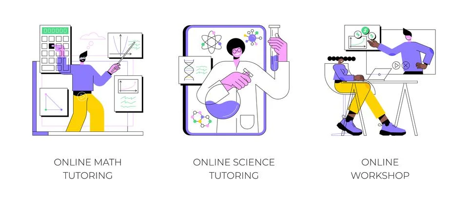 Personalised learning abstract concept vector illustrations. Stock Illustration