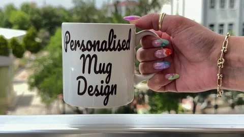 Personalised mug design video Stock Footage 247086510