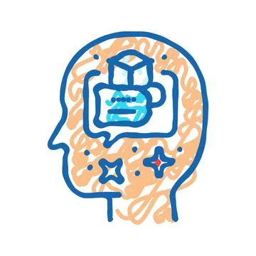 Personality consumer behavior icon doodle illustration Stock Illustration