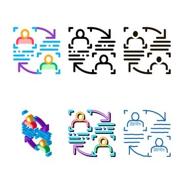 Personality information comparison edition icon vector outline Illustrazione stock