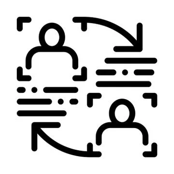 Personality Information Comparison Icon Vector Outline Illustration Stock Illustration