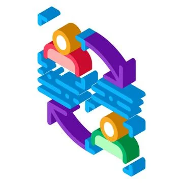 Personality Information Comparison isometric icon vector illustration Stock Illustration