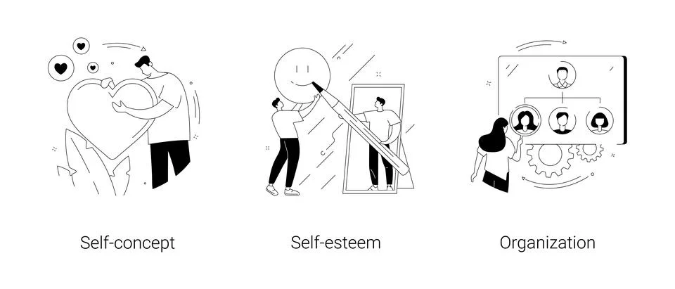 Personality trait abstract concept vector illustrations. Stock Illustration