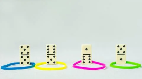Personality traits concept based on colour types. Dominance, inducement Stock Photos