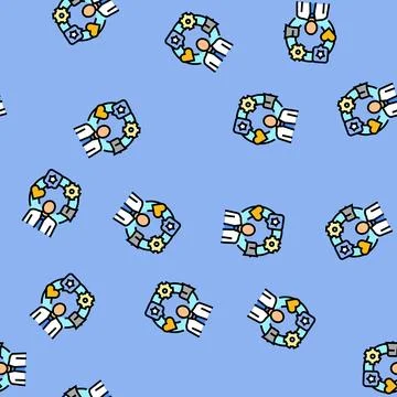 Personality traits interview job vector seamless pattern Stockillustratie