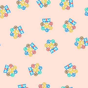 Personality traits interview job vector seamless pattern Stockillustratie