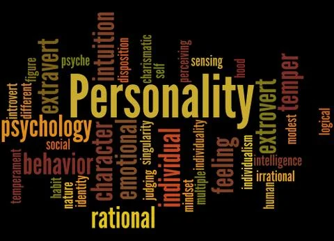 Personality, word cloud concept Stock Illustration
