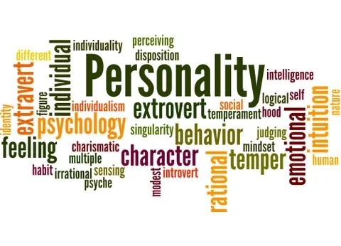 Personality, word cloud concept Stock Photos