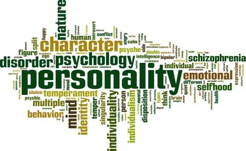 Personality word cloud Stock Illustration