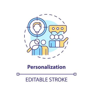 Personalization concept icon Stock Illustration