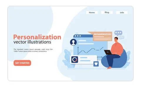 Personalization in Digital Experience. An engaging illustration highlighting the Stock Illustration