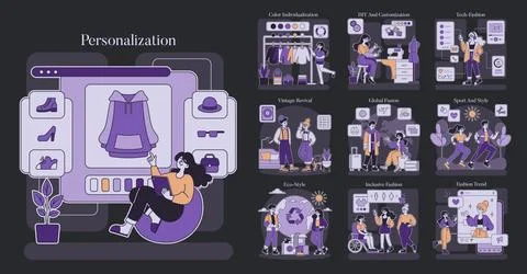 Personalization. Flat Vector Illustration Illustrazione stock
