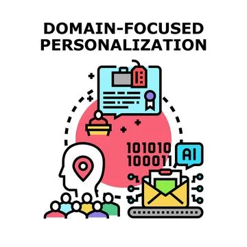Personalization strategy using ai for targeted audience Stock Illustration
