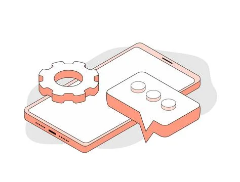 Personalization trends in mobile communication, change digital experience Stock Illustration