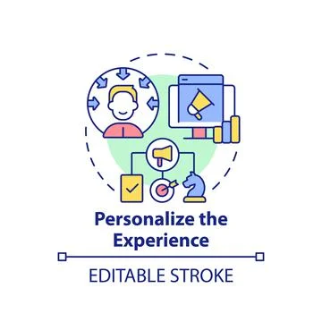 Personalize experience concept icon Stock Illustration