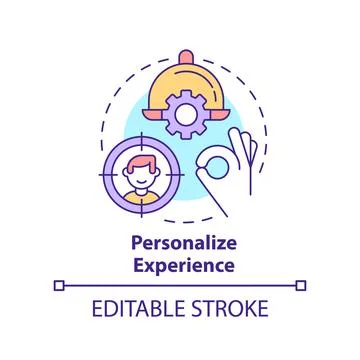 Personalize experience concept icon Stock Illustration