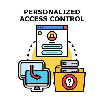 Personalized access control system for data management Stock Illustration