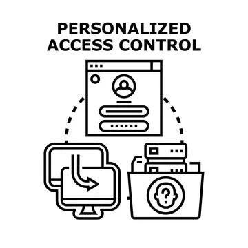 Personalized access control system for data management Stock Illustration