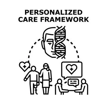 Personalized care framework integrating genetic data and medical support 스톡 일러스트