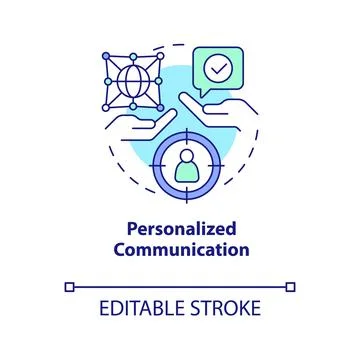 Personalized communication concept icon Stock Illustration