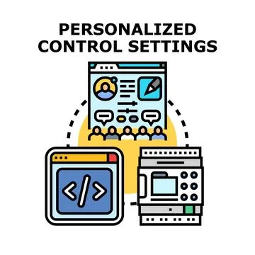 Personalized control settings and user interface customization イラスト素材