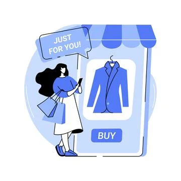Personalized customer experience isolated cartoon vector illustrations. Ilustración de archivo