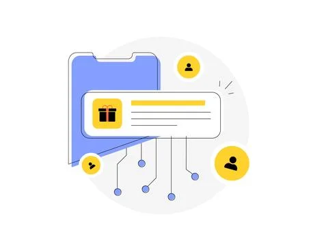 Personalized e-commerce loyalty program offering automated ai tailored rewards Illustration