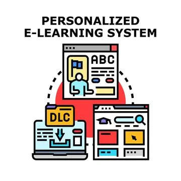 Personalized e learning system for online education access イラスト素材