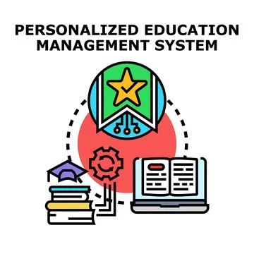 Personalized education management system concept vector 스톡 일러스트