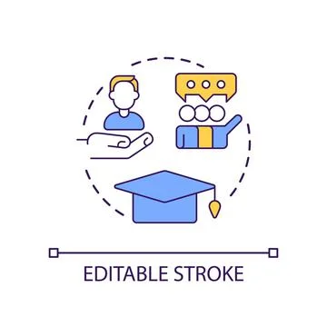 Personalized educational approach concept icon Illustrazione stock