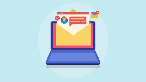 Personalized email communication data driven marketing. Stock Footage 186946591