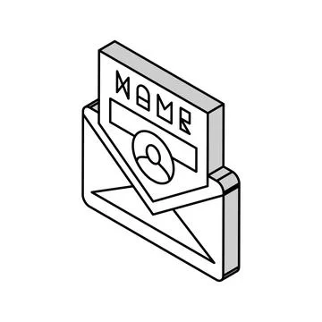 Personalized email isometric icon vector illustration Stock Illustration