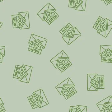 Personalized email line seamless pattern Stock Illustration