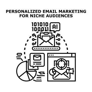 Personalized email marketing targeting specific niche audiences イラスト素材