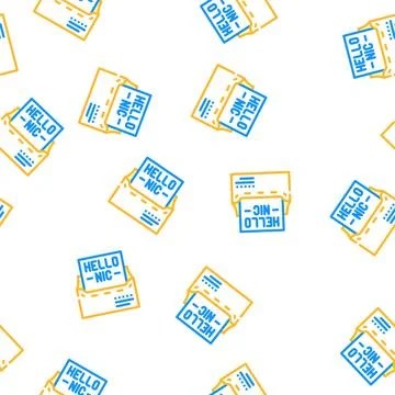 Personalized email vector seamless pattern Stock Illustration
