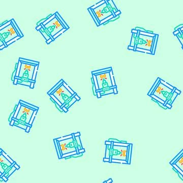 Personalized engraving option vector seamless pattern Stock Illustration