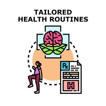 Personalized health approach developing wellness and treatment イラスト素材