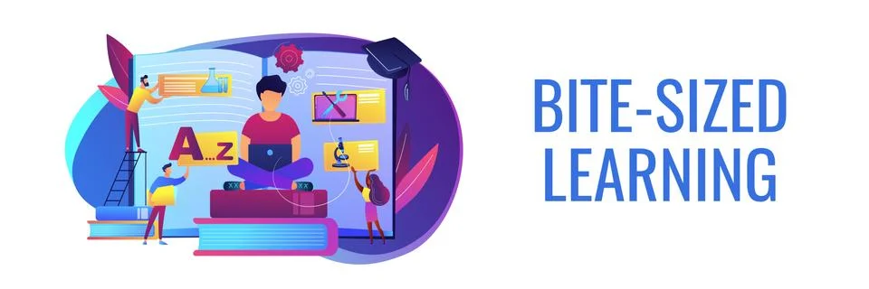 Personalized learning concept banner header Stock Illustration