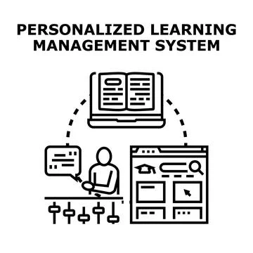 Personalized learning management system optimizing online education Illustrazione stock
