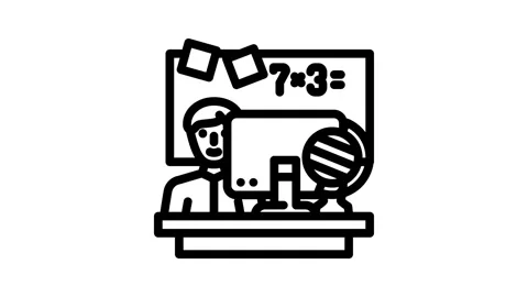 Personalized learning online learning platform line icon animation Stock Footage 326748989
