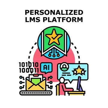 Personalized lms platform developing individual learning experience 库存插图